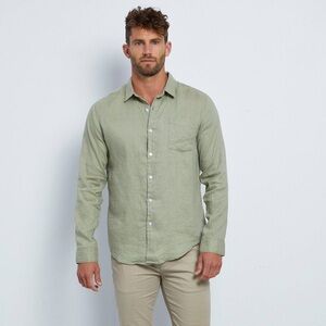 Madewell Summer Long Sleeve Shirt in Sage, Men’s Medium, Perfect Fit